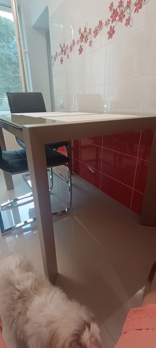 Masă de bucătărie extensibilă+scaune