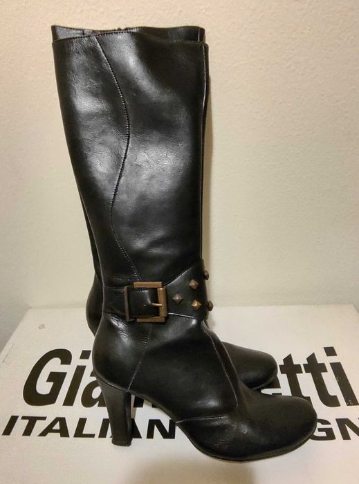 Cizme negre Gia Moretti piele naturala