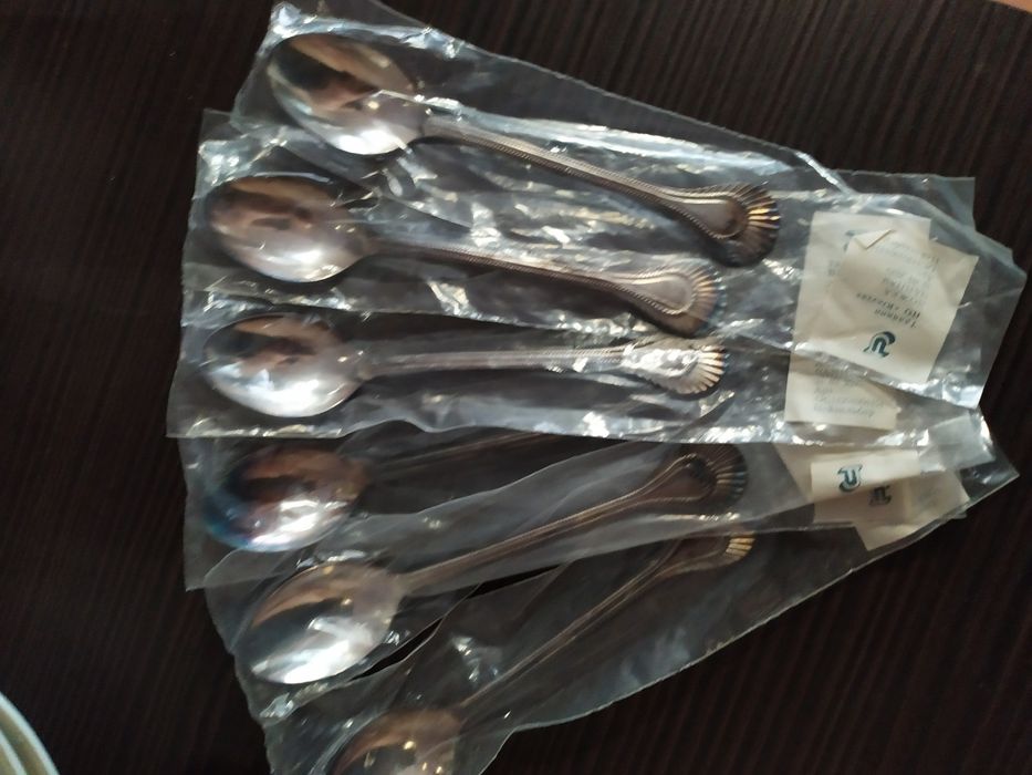 ложки чайные с серебряным и золотым покрытием