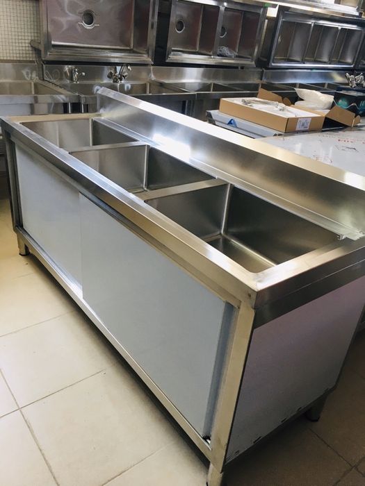 Мивка работна с 2 и 3 корита