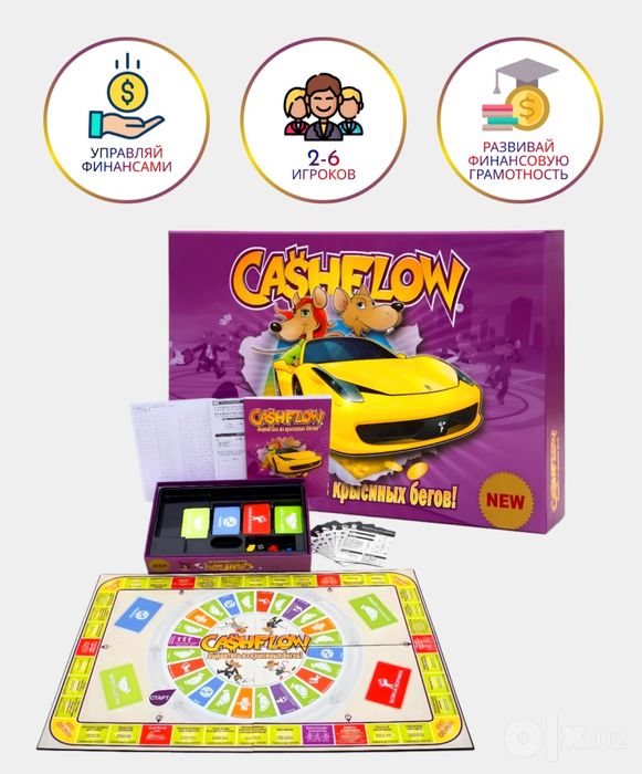 Настольная игра   CashFlow.  Денежный поток. Новые. Доставка 24/7