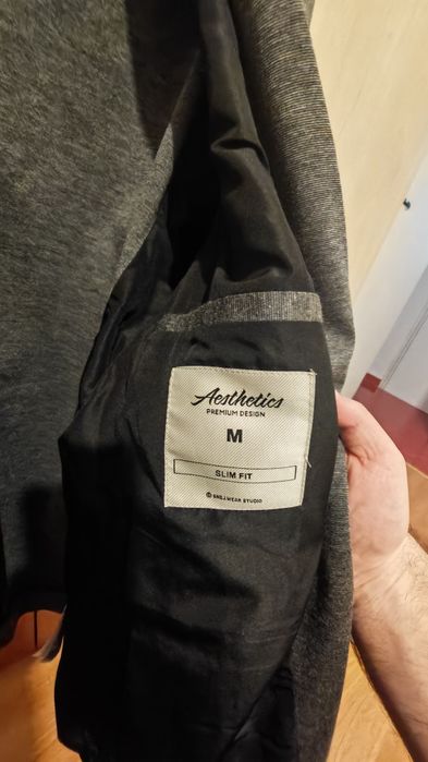 Sacou gri,nou,M,slim fit