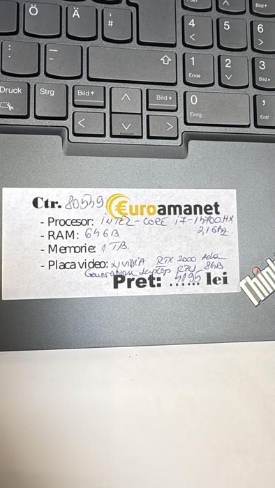 Laptop Lenovo ThinkPad P16 Gen 2, Intel(R) Core(TM) i7 14700HX, -P-