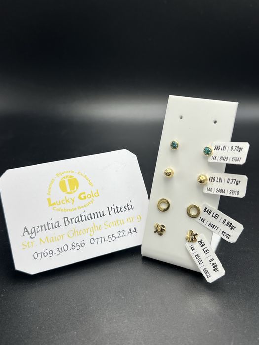 Cercei aur 14k diverse modele