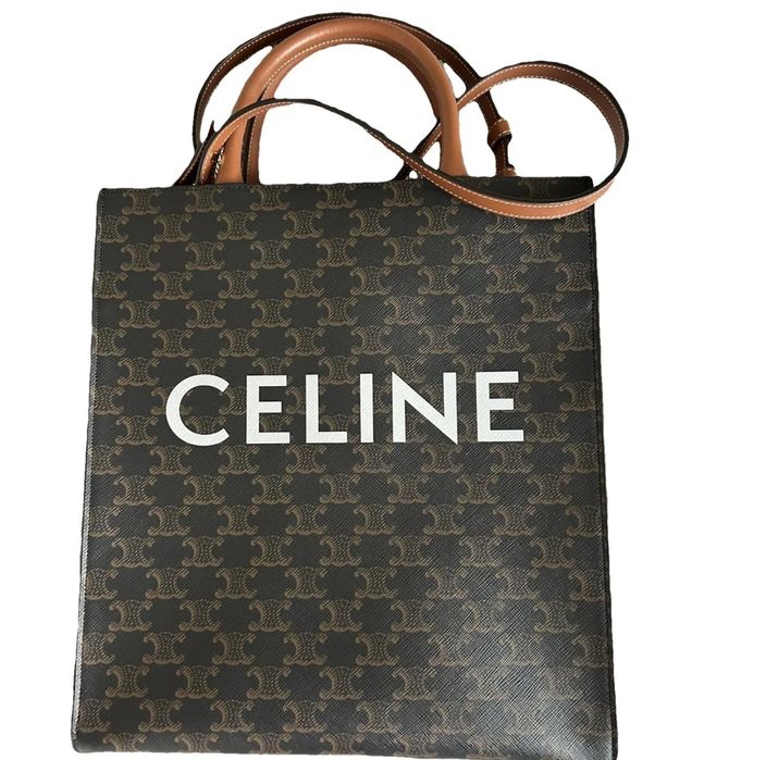 Celine vertical cabas tote