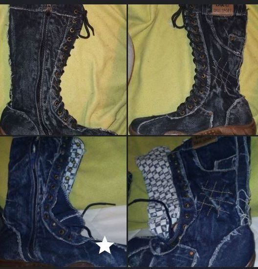 2 perechi ghete noi nr. la alegere, material de blugi/jeans/denim negru sau bleumarin