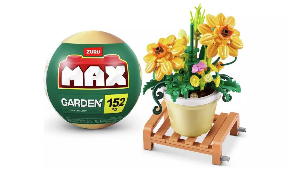 Конструктор Zuru MAX Garden цвете в саксия Комплект от 4бр лего
