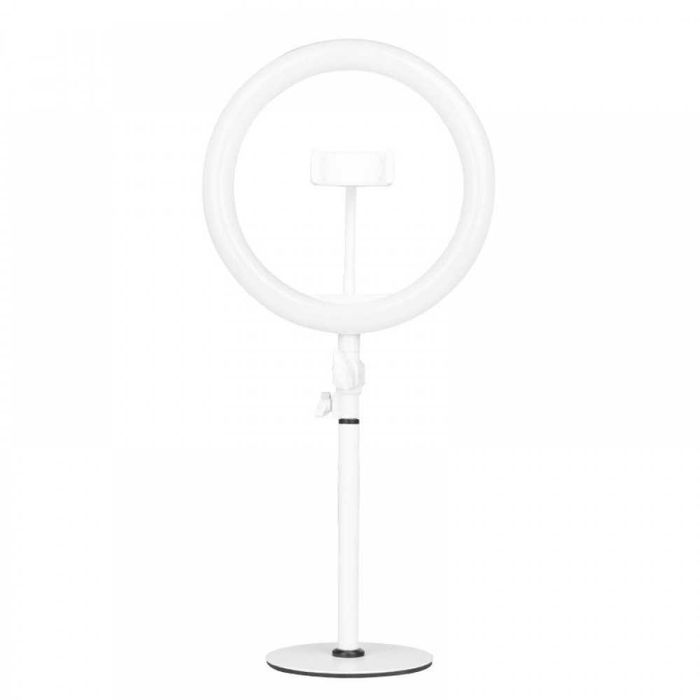 LED лампа Ring 10" - 8W - бяла/черна