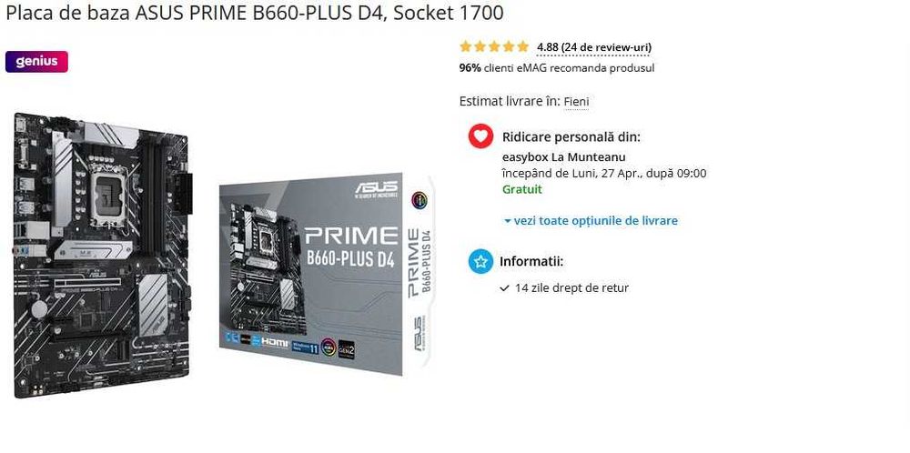 Kit gaming Intel I5 13500+ ASUS Prime B660-Plus D4 32 GB DDR4