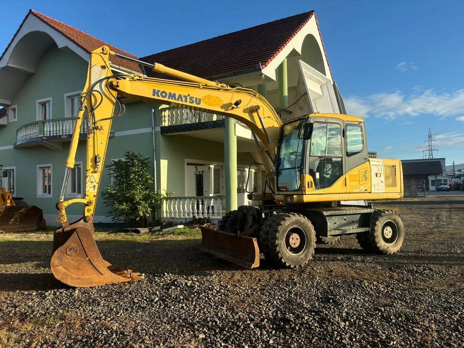 Komatsu PW130-7K 14 tone, Excavator pe roti, 2006