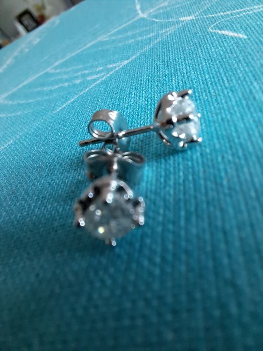 Ceecei aur alb 14 k  cu diamante naturale