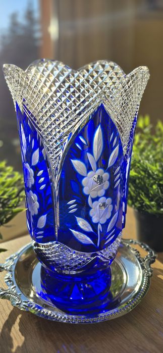 Голяма ваза от оловен кристал