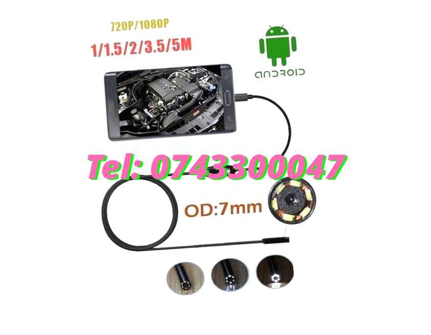 Camera Tip Endoscop 55mm 2m Pentru Android