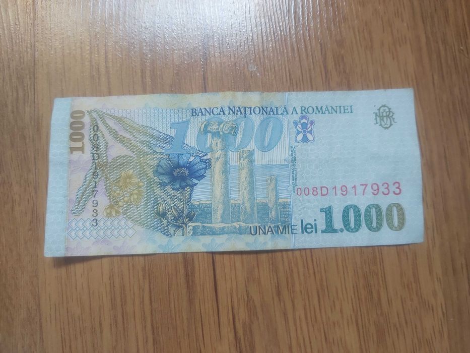 Bancnotă de colecție 1000 lei 1998 (Mihai Eminescu) – Stare Foarte Bună / Polimer