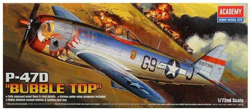 Сборная модель самолета P-47D «Тандерболт» (Academy 1/72)