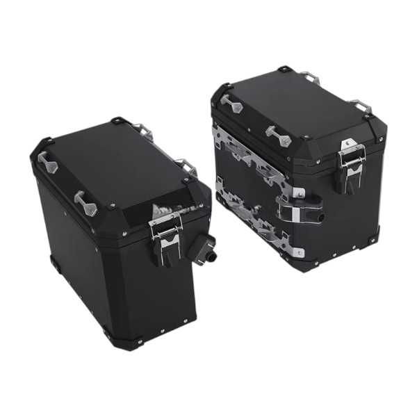 SET Cutii Genti Laterale Sidecase Aluminiu 48L pentru BMW GS R1200 R1250 F850 F900 A273BLACK