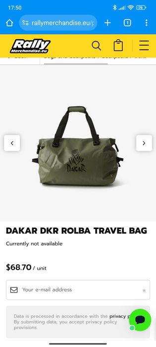 Geanta waterproof Dakar Rolba Travel pescuit/vânătoare/camping