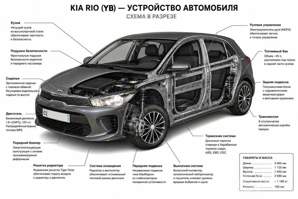 Kia Rio IV, 1.4 MPI, американка, автомат, хэтчбек, пробег 63 000 км