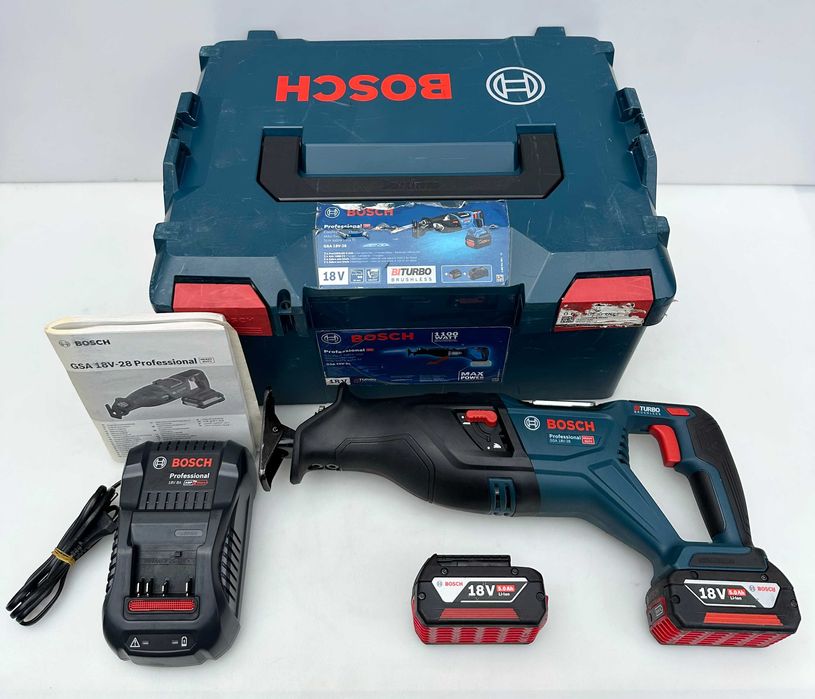 BOSCH GSA 18V-28 -Безчетков саблен трион 2x18V 5.0Ah неразличим от нов