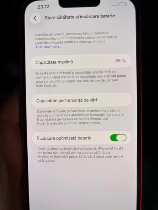 iphone 14 plus RED 128 GB - Aspect foarte bun