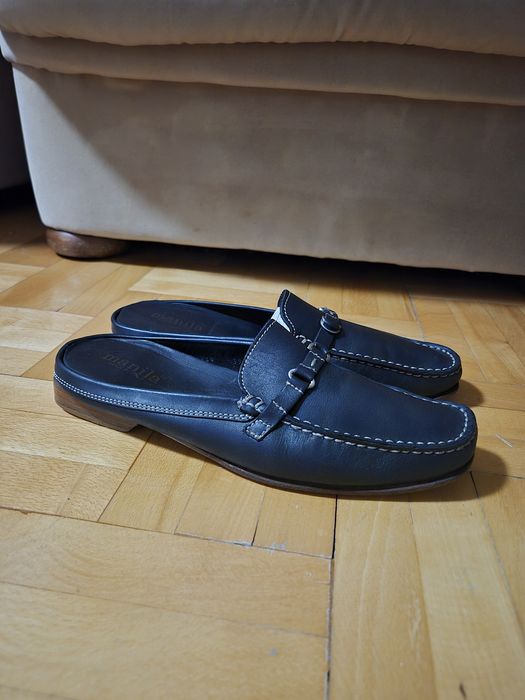 Saboți Premium Manila, Full Leather, Stil Moccasin - 41