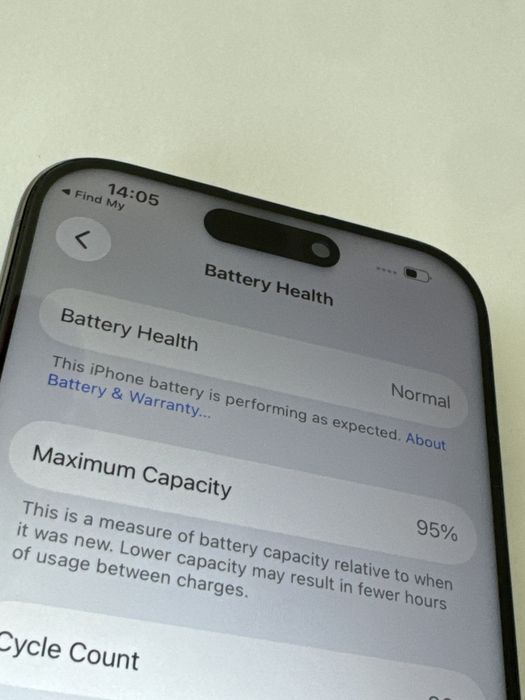 iPhone 15 PRO cu 95% Bateria
