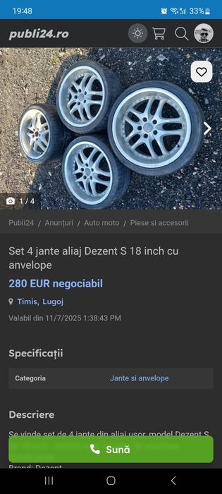 Vând diferite jante auto