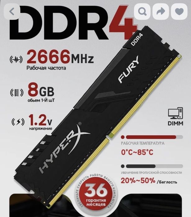 Оперативная память hyperX ddr4