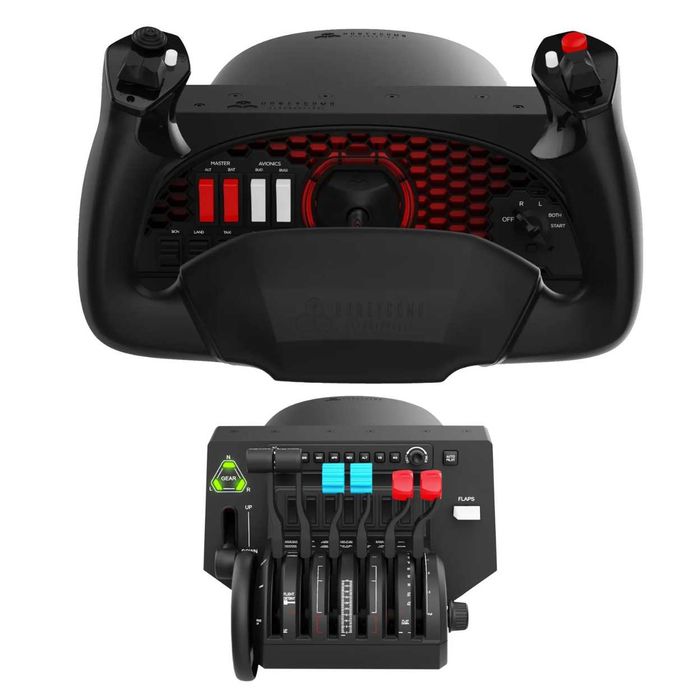 honeycomb aeronautical bravo throttle quadrant, yoke, radio Авиационен симулатор, щурвел, радио, ръдър педали MFG CROSSWINDS V3