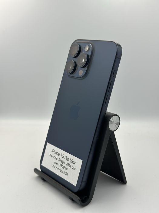 iPhone 15 Pro Max - 512GB, 88% baterie, 1 an garantie
