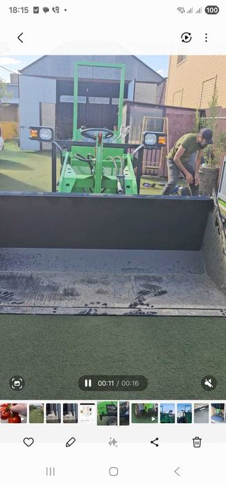 Мини трактор с ковшом