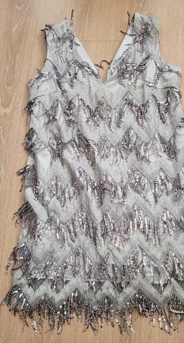 Rochie de seara cu paiete gri