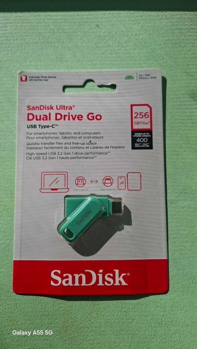 SanDisk Ultra Dual Drive Go 256GB USB-C + USB-A – Nou