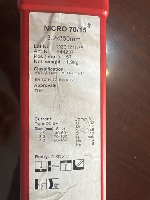 Электрод МНЧ-2 для сварки, чугуна, монеля.