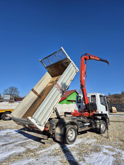 Iveco eurocargo basculabil cu macara