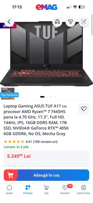 Laptop gaming Asus A17
