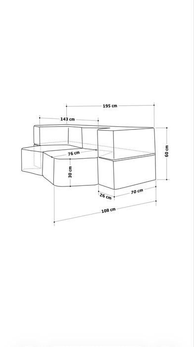 Canapea modulară extensibilă Muffin – Aramis Feeling