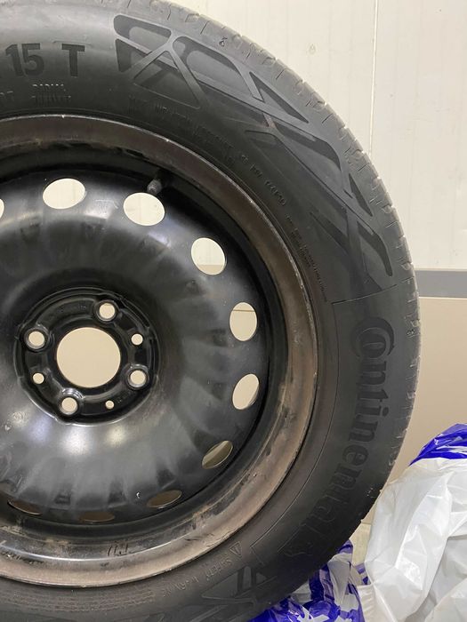 4 Летни Гуми Continental с джанти и тасове Fiat 185/65 15R DOT2421 Джанти 4*98
