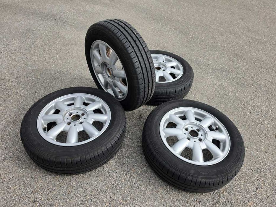 4 бр. Летни гуми 175/65 R15 с алуминиеви джанти 4x100 Mini