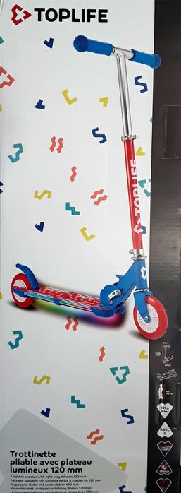 Trotineta pliabila din Aluminiu cu LEDURI NOUĂ  - 99 Lei