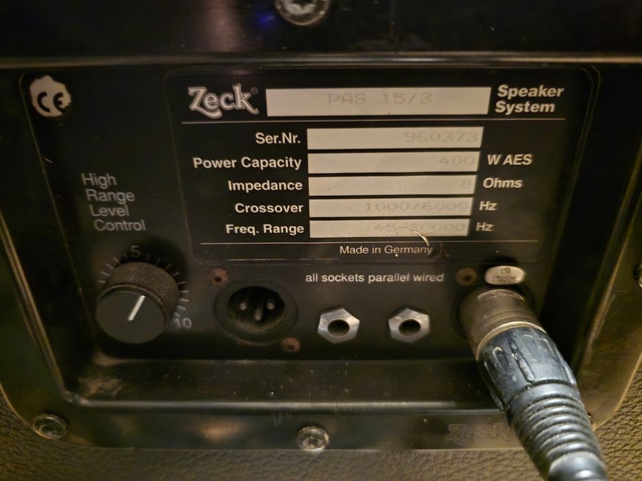 Boxe pasive Zeck Pas15/3cai/Pd8-12/Yamaha mx12/4/Behringer ub2442f