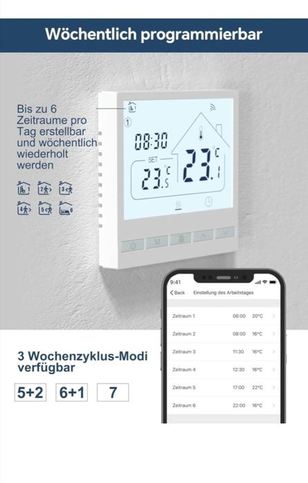 Termostat Beok wifi centrala/încălzire în pardoseala