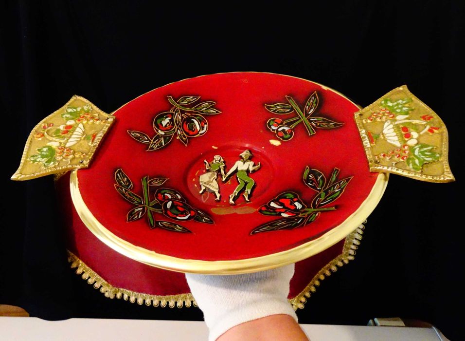 Старинна бронзова фруктиера Израел 38 см.,720 гр.