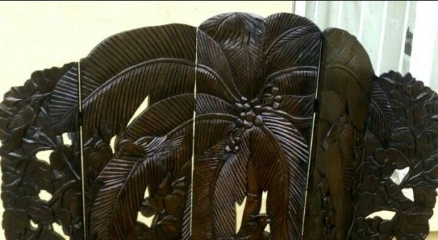 Superb paravan in stil Rococo de dimensiuni impresionante din lemn de
