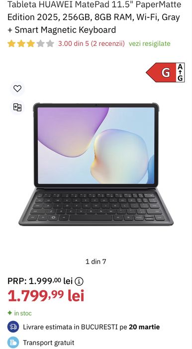 MDM vinde: Tableta Huawei MatePad 11.5 PaperMate Edition+Tastatura.