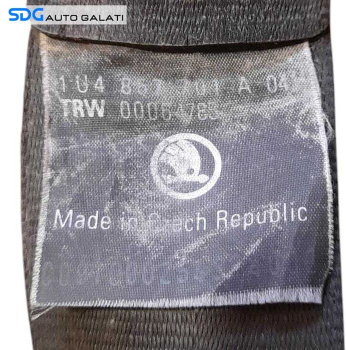 Centura Siguranta Stanga Fata Sofer Skoda Octavia 1 1996 - 2010 Cod 1U4857701A [N1318]