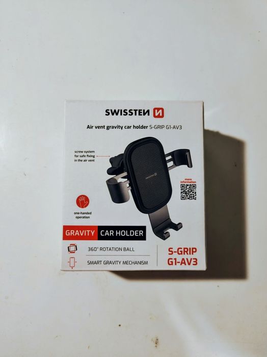Поставка за телефон за кола Swissten Gravity S-GRIP G1-AV3, Air Vent
