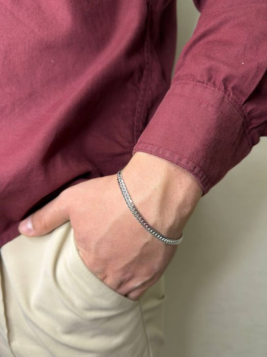 Серебряный мужской стильный браслет. Серебро 925 Есть доставка.