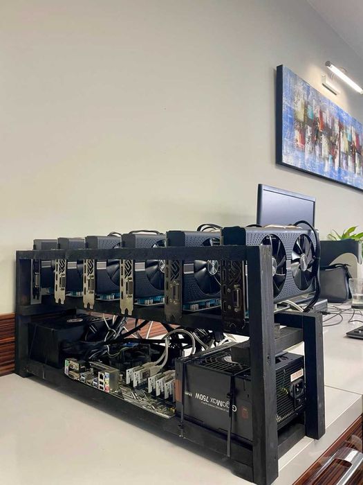 MINING Rig с 6 БРОЯ - RX580 8GB Sapphire Nitro/192 mh/KATO НОВ/