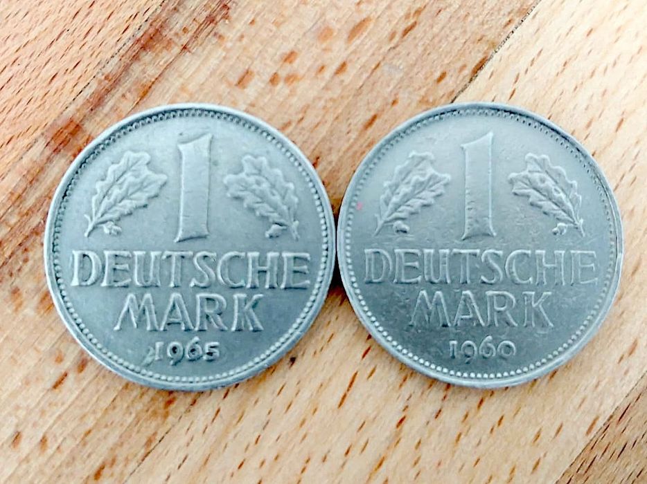 Deutsche Mark 1960 ''F'' 1965 ''D'' moneda colectie marca germana